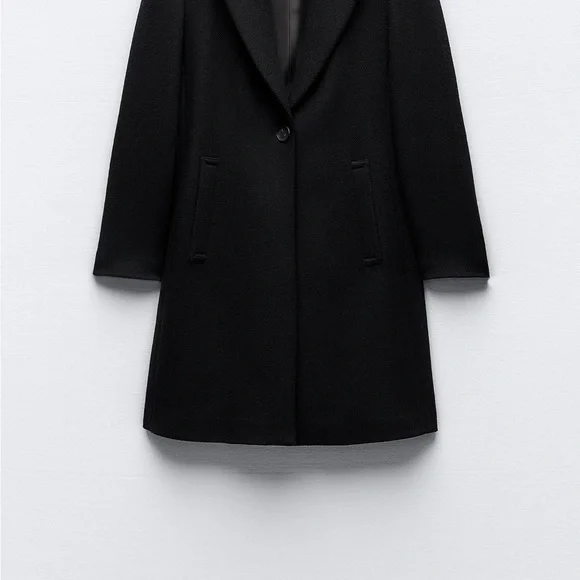 Zara black coat size xs - Picture 6 of 10